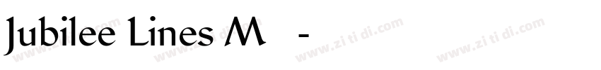 Jubilee Lines MN字体转换